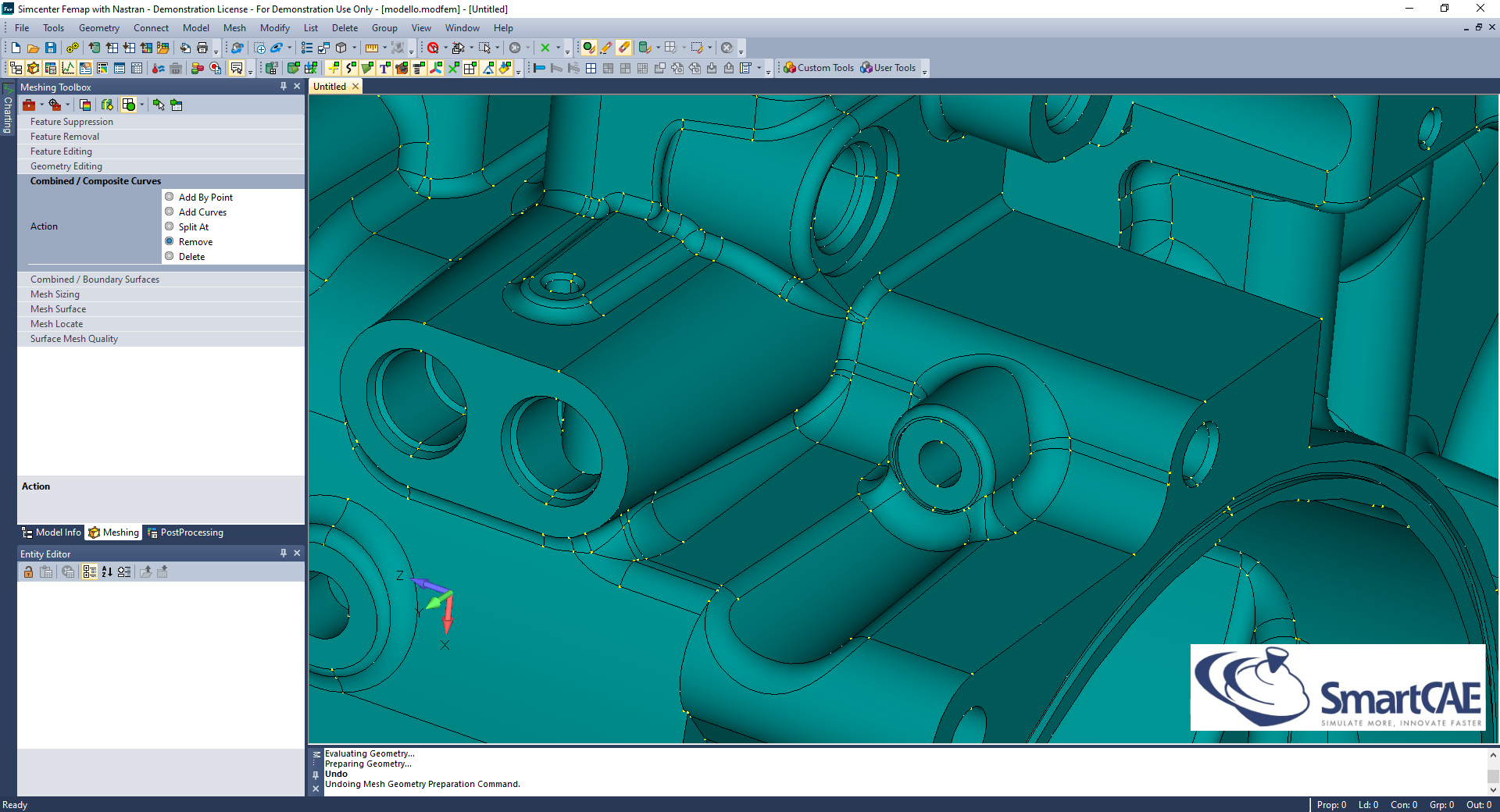 preparazione della geometria con femap