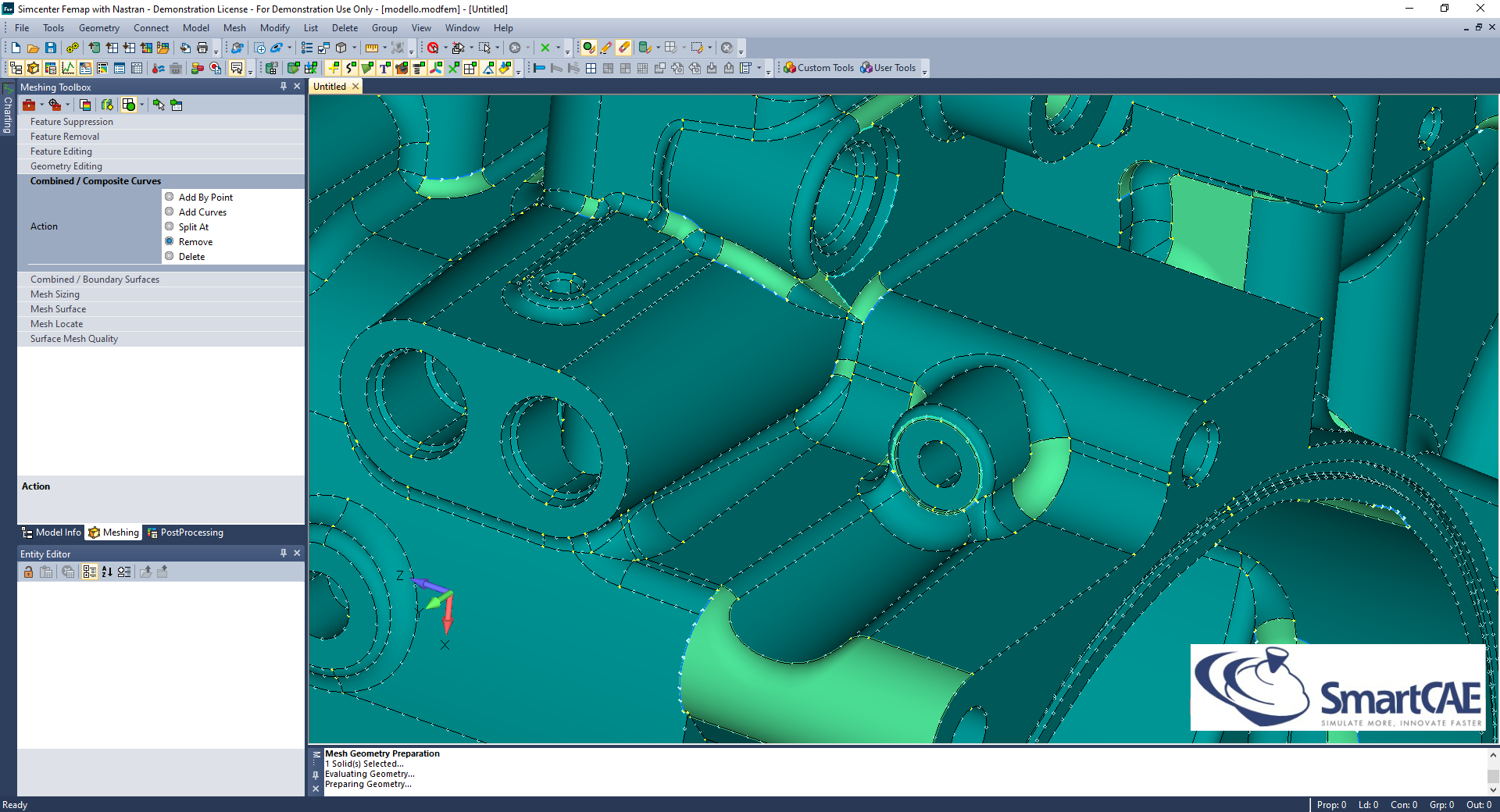 preparazione della geometria con femap