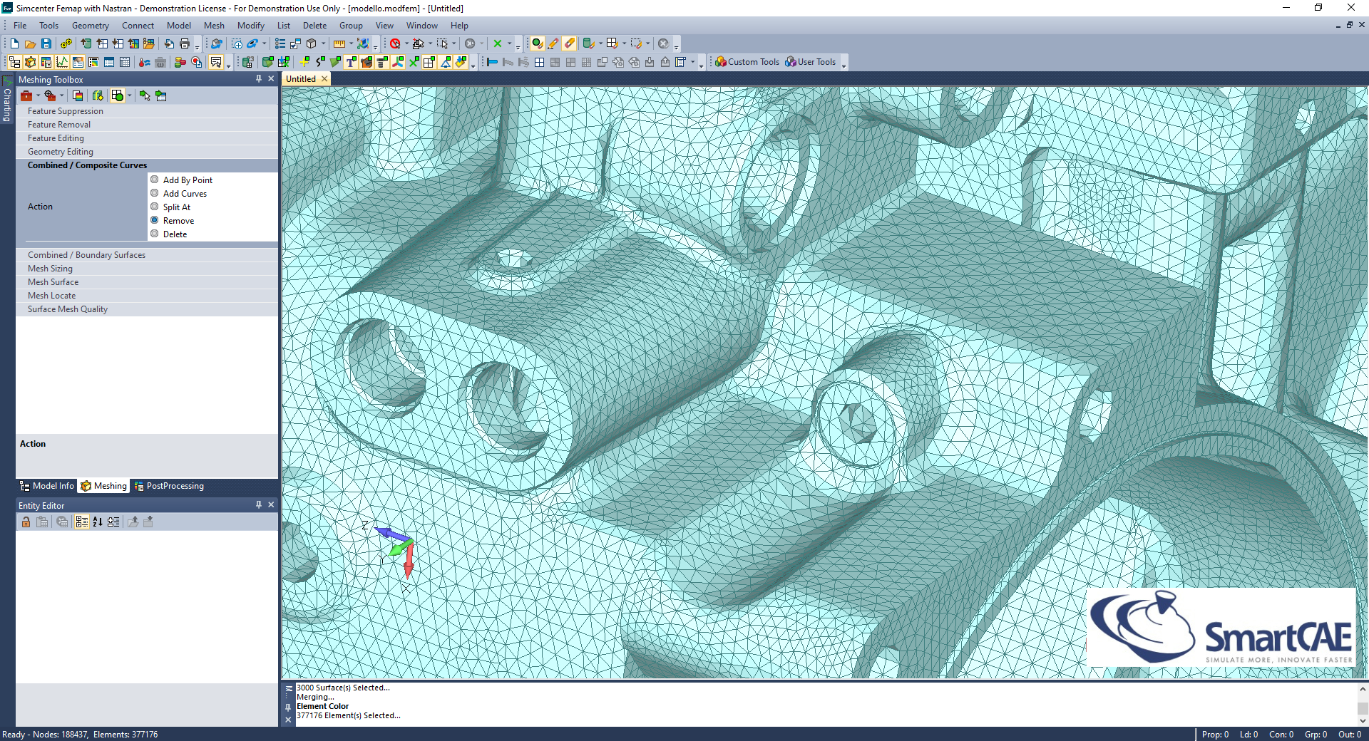 preparazione della geometria con femap