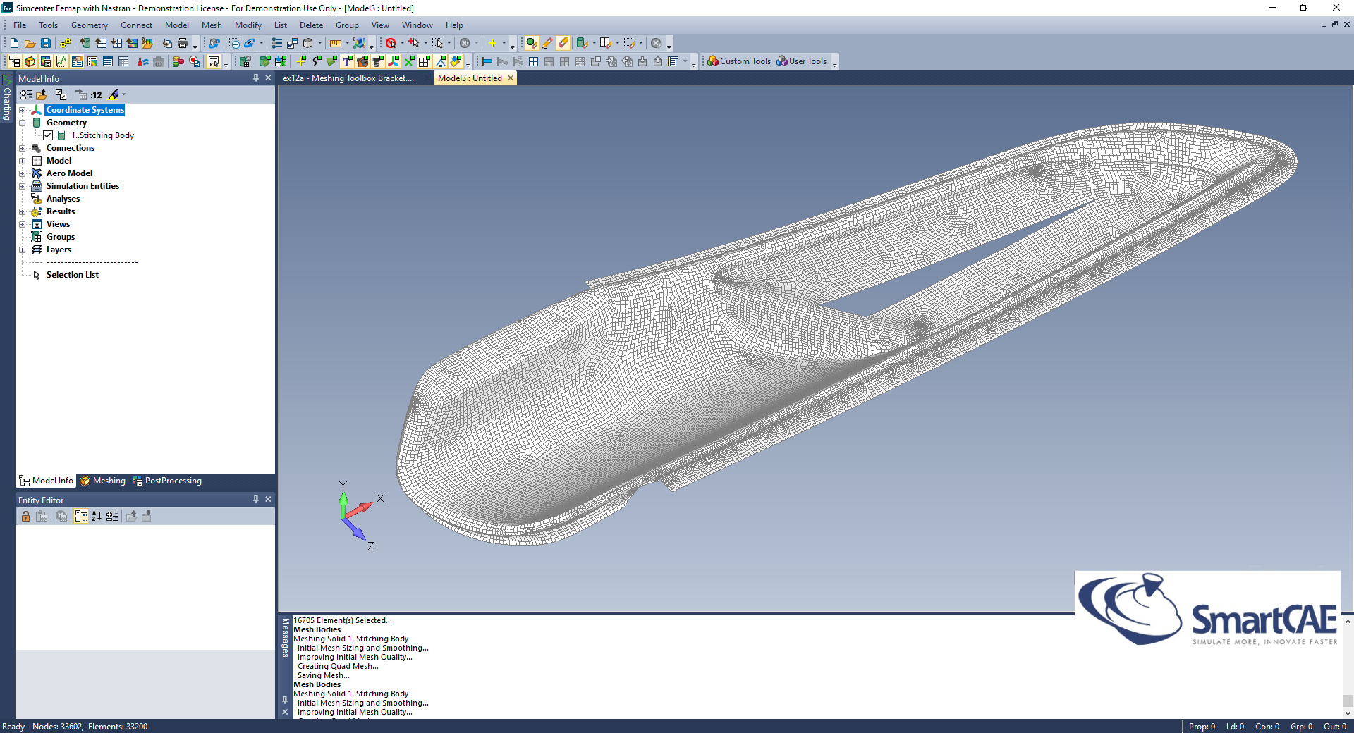 femap mesh bodies shell