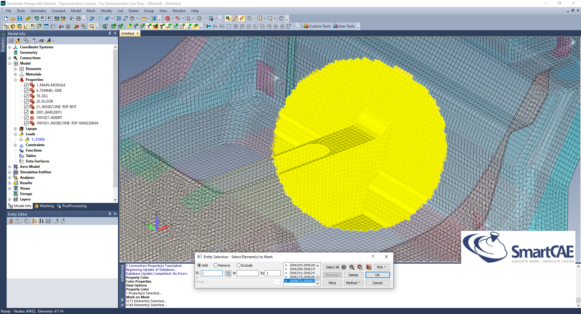 femap mesh-on-mesh