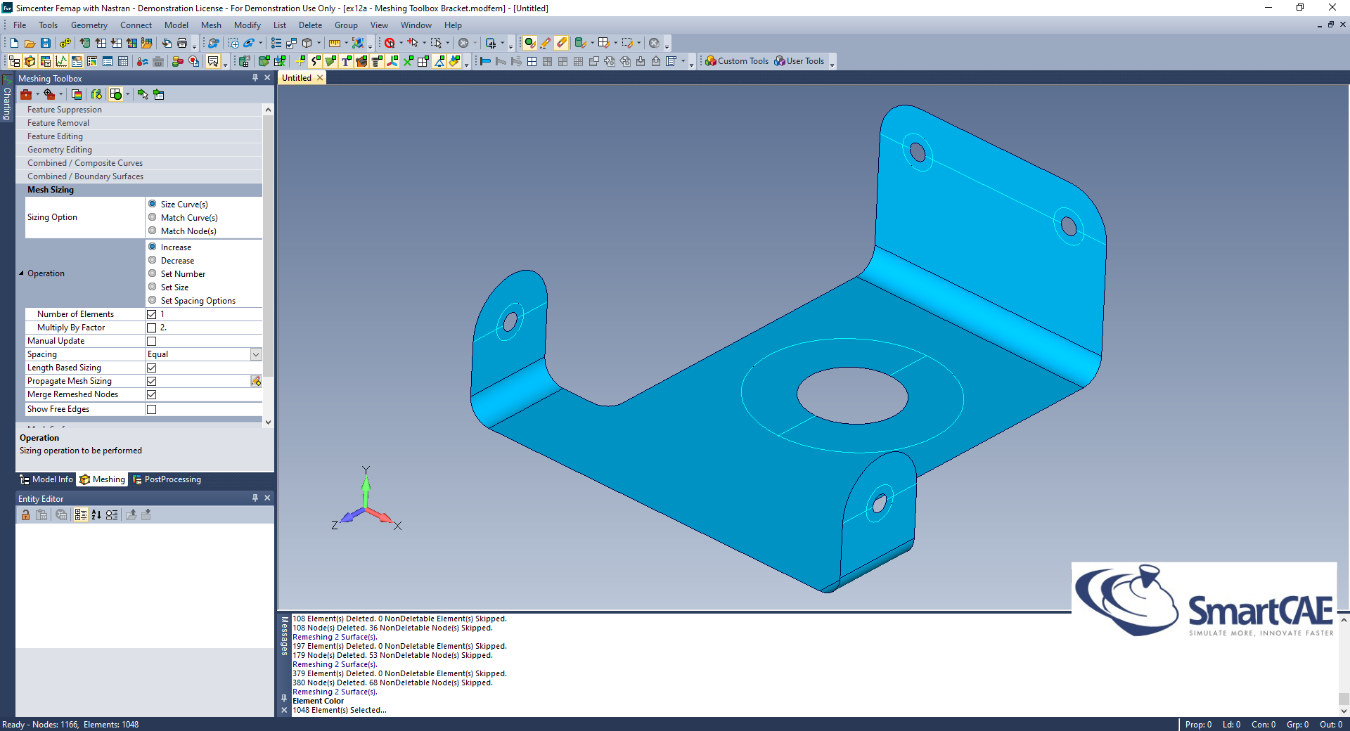 femap meshing toolbox washer shell