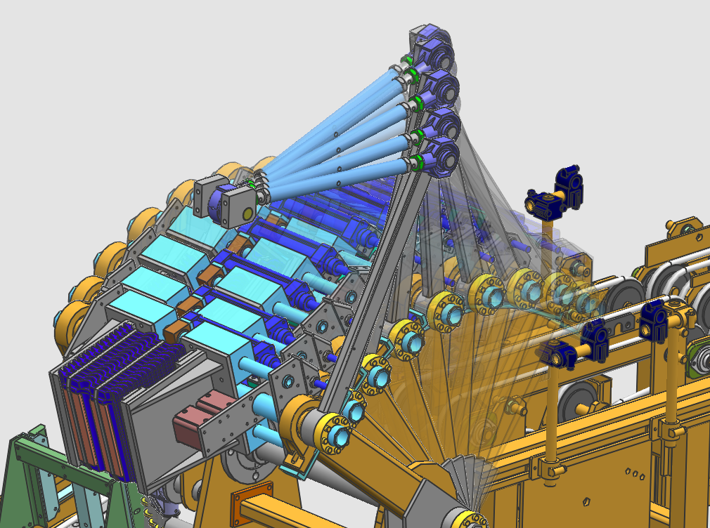 Analisi dinamica Multi-Body di una macchina automatica realizzata con Simcenter 3D Motion.