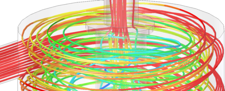 FloEFD ciclone separatore Simulazione CFD
