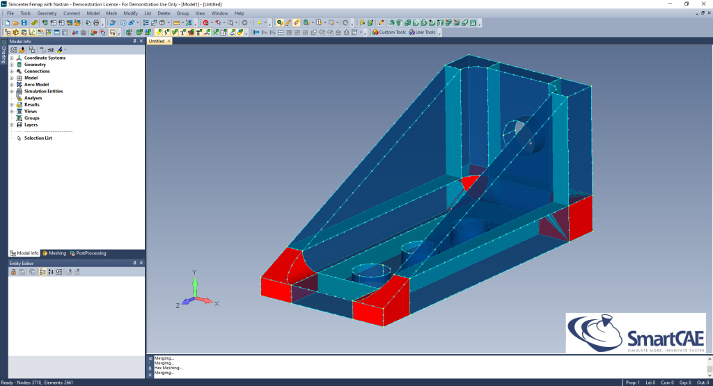 hexa mesh split solid femap