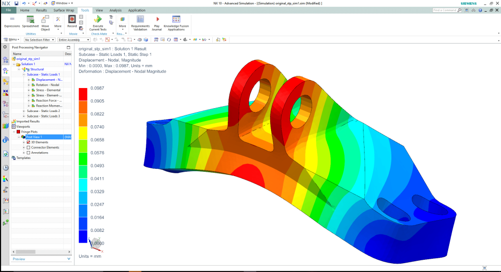 Figura 3 – Stress Analysis con Simcenter 3D